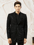Men's Black Georgette Blazer